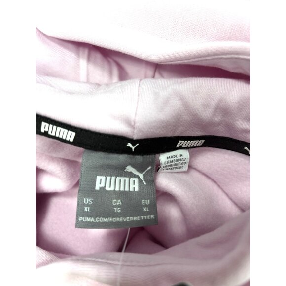 Womens XL Light Pink Puma Hoodie Warm Casual Sweatshirt Athletic Comfortable NEW - Picture 3 of 8